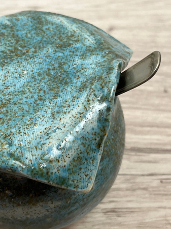 Zielona Cukiernica z Przykrywką