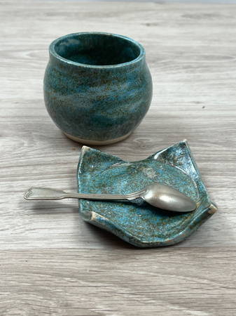 Zielona Cukiernica z Przykrywką