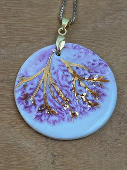 Fioletowo-Złoty Naszyjnik