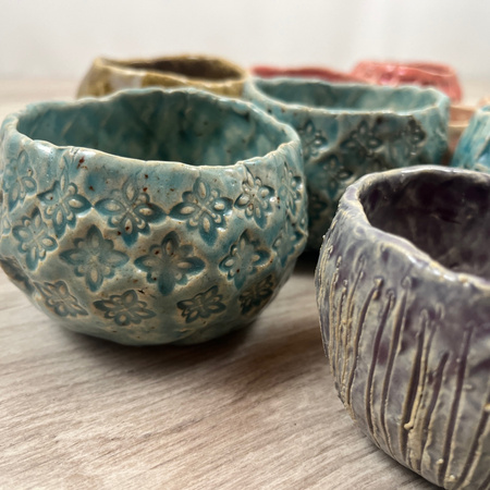 Jasnoturkusowa Czarka we Wzorki